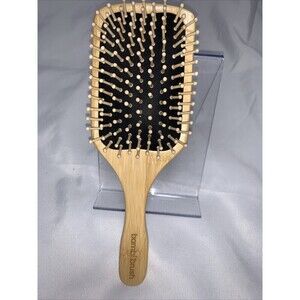 Bambi Brush, 100 % Bamboo Paddle Hair Brush with Bamboo Pins Detangle